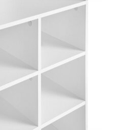 Wyld And Coco Luxehome White Mdf Melamine Shoe Storage Cabinet Tall Organizer W80 X D30 X H180Cm - thumbnail 6