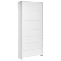 Wyld And Coco Luxehome White Mdf Melamine Shoe Storage Cabinet Tall Organizer W80 X D30 X H180Cm - thumbnail 5