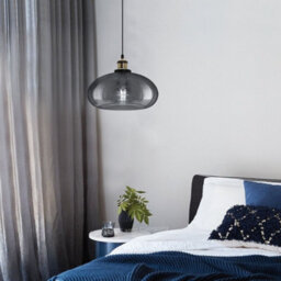 Long Life Lamps Company Modern Vintage Smoked Grey Glass Ceiling Pendant Light M0198 - thumbnail 7