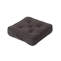 Homescapes Rajput Ribbed Cotton Floor Cushion Black