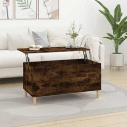 Berkfield Durable Coffee Table Smoked Oak 90X44.5X45 Cm Engineered Wood - thumbnail 2