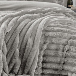 Kampala Hill Big Cord Teddy Silver Duvet Cover Set Single Bedding Set - thumbnail 2