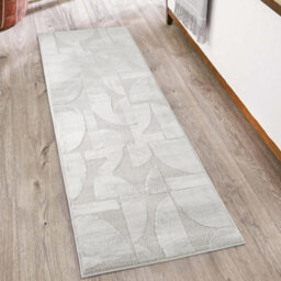Hamilton Modern Sheen Area Rug - Abstract Motif Geometric Lines Design Silver 160Cm X 230Cm - thumbnail 6