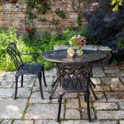 Lazy Susan Daisie Antique Bronze 2 Seater Metal Garden Furniture Set - thumbnail 2