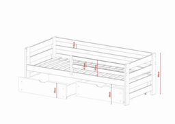 Arte Ergo Cotton 90 X 190Cm Single Bed With Removable Guardrail And 2 Drawers - Foam/bonnell Mattress Included - thumbnail 2