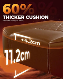 Gtplayer Gaming Chair, Ergonomic Computer Chair With Footrest And Lumbar Support Height Adjustable, Chocolate - thumbnail 7
