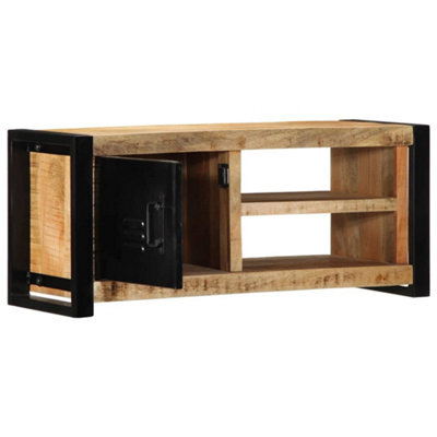 Berkfield Industrial Tv Cabinet 80X30X35 Cm Solid Rough Wood Mango - image 1
