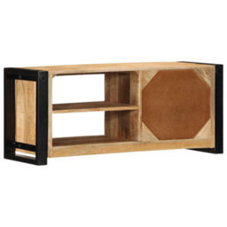 Berkfield Industrial Tv Cabinet 80X30X35 Cm Solid Rough Wood Mango - thumbnail 5