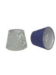 "11"" Silver Modern Tapered Velvet Light Shade In 9 Inch Or 11 Inch For Pendant Or Table Lamps In Living Room Or Bedroom" - thumbnail 4