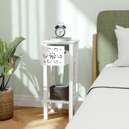 Wyld Haus Tonoto Set Of 2 Wooden Floral Cut-Out Accent Side Tables, White, Medium, Set Of 2 - thumbnail 7