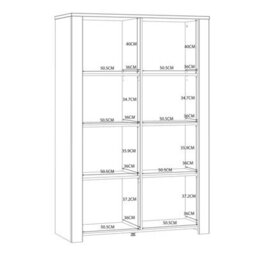 Wyld Haus Bramblecroft White And Natural Oak Display Cabinet 2 Doors - thumbnail 7
