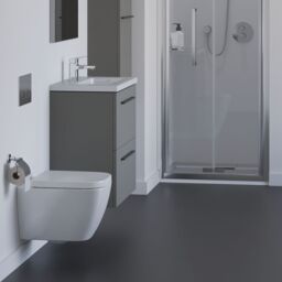 Ideal Standard I.life S Tall Matt Quartz Grey Single Wall-Mounted Bathroom Cabinet (H)120Cm (W)40Cm - thumbnail 7