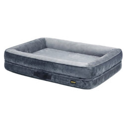 Skylos Dog Bed Xxl Orthopedic Dog Bed 4.0In Egg Crate Foam Flannel Grey - thumbnail 2