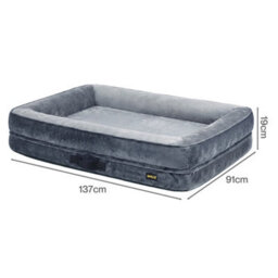 Skylos Dog Bed Xxl Orthopedic Dog Bed 4.0In Egg Crate Foam Flannel Grey - thumbnail 4