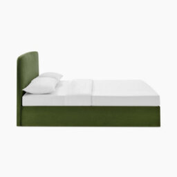 Furniturebox Uk Amelie Green Velvet Ottoman Double Bed Frame - thumbnail 4