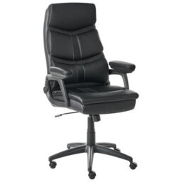 Beliani Executive Chair Ruler Faux Leather Black