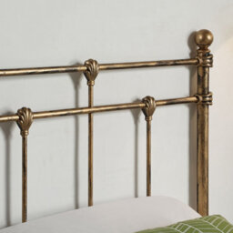 SlumberWorx Bayford Traditional Antique Brass Single Metal Bed Frame - thumbnail 3