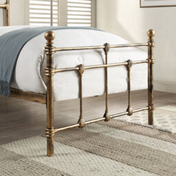 SlumberWorx Bayford Traditional Antique Brass Single Metal Bed Frame - thumbnail 5