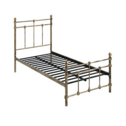SlumberWorx Bayford Traditional Antique Brass Single Metal Bed Frame - thumbnail 6