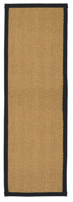 Brown, Black Herringbone Weave Large Rug, (L)180Cm X (W)60Cm - image 1