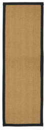 Brown, Black Herringbone Weave Large Rug, (L)180Cm X (W)60Cm - thumbnail 1