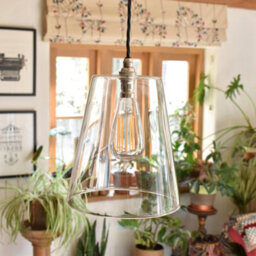 THE WALL LIGHTING COMPANY LIMITED Newbury Large Clear Glass Shade Pendant Light - thumbnail 1