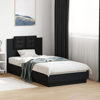 Berkfield Bed Frame With Led Without Mattress Black 75X190 Cm Small Single - image 1