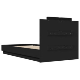 Berkfield Bed Frame With Led Without Mattress Black 75X190 Cm Small Single - thumbnail 8