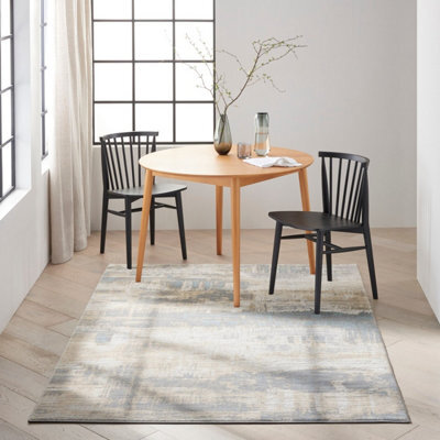 White Modern Easy To Clean Abstract Rug For Living Room, Bedroom - 97Cm X 152Cm - image 1