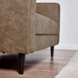 Furniturebox Uk Jenna Brown Faux Leather 2 Seater Sofa - thumbnail 6