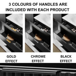 Impact Furniture Bathroom Double Vanity Unit 1200mm Countertop Wall Hung Drawer Cabinet Ribbed Black Modern Fluted Adel - thumbnail 2