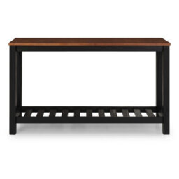 Mercers Furniture Cottage Black Painted Pine Console Table Sideboard Wooden With Storage Shelf 81H X 132W X 36D Cm - thumbnail 4