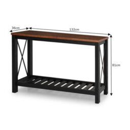 Mercers Furniture Cottage Black Painted Pine Console Table Sideboard Wooden With Storage Shelf 81H X 132W X 36D Cm - thumbnail 7