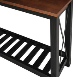 Mercers Furniture Cottage Black Painted Pine Console Table Sideboard Wooden With Storage Shelf 81H X 132W X 36D Cm - thumbnail 6