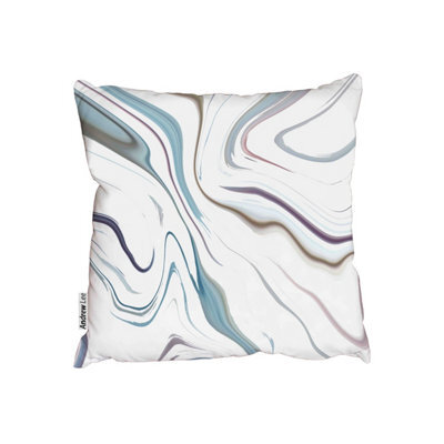 Andrew Lee Cushions - White Gray Marble (Cushion) / 60Cm X 60Cm