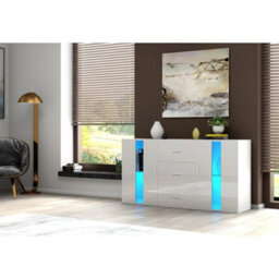 Wooden Sideboard Living Room Tv Stand 2 Doors 3 Drawers Display Cabinet - thumbnail 3