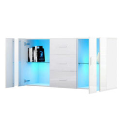 Wooden Sideboard Living Room Tv Stand 2 Doors 3 Drawers Display Cabinet - thumbnail 6