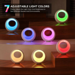 Amorly Rechargeable Kids Rgb Color Changing Lamp, Touch & Remote Control,7 Colors,9 Light Modes,5 Brightness Levels, Timer Function - thumbnail 3