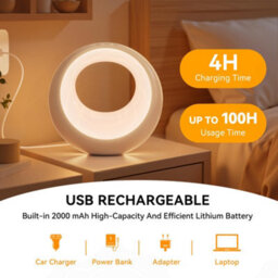 Amorly Rechargeable Kids Rgb Color Changing Lamp, Touch & Remote Control,7 Colors,9 Light Modes,5 Brightness Levels, Timer Function - thumbnail 6