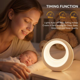 Amorly Rechargeable Kids Rgb Color Changing Lamp, Touch & Remote Control,7 Colors,9 Light Modes,5 Brightness Levels, Timer Function - thumbnail 5