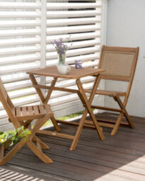Beliani Set Of 2 Garden Chairs Paraggi Certified Acacia Wood Dark Brown - thumbnail 2