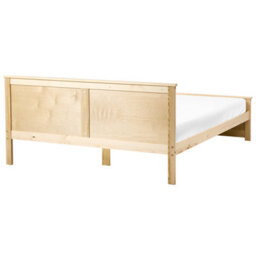 Beliani Bed Pine Wood Dauphin 160 X 200 Cm (Eu King Size) Light Brown - thumbnail 5