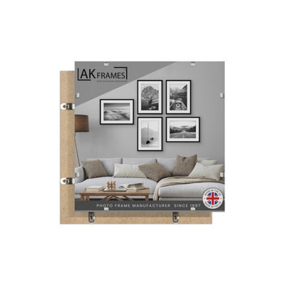 Ak Frames 50X50Cm Frameless Clip Frame With Shatter-Resistant Perspex - Clip Photo Frame For Prints, Photos And Wall Art - image 1