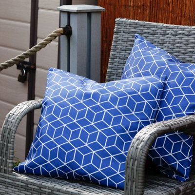 Gardenwize Pair Of Outdoor Garden Sofa Chair Furniture Scatter Cushions- Breen Cube - image 1