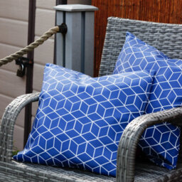 Gardenwize Pair Of Outdoor Garden Sofa Chair Furniture Scatter Cushions- Breen Cube - thumbnail 1