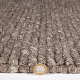 Delilah Mottled Taupe Plain Wool Rug-120Cm X 170Cm - thumbnail 5