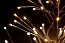 Shatchi 4Ft Prelit Brown Led Snow Twig Christmas Tree Warm White Leds - thumbnail 4
