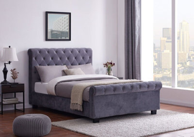 Flintshire Furniture Whitford King Size 5Ft Side Opening Ottoman Plush Grey - image 1