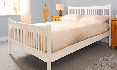 Comfy Living 3Ft Jd Shaker Bed Frame In White