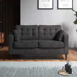 Furnishings For Less UK Eden Graphite Chenille Fabric 3 Piece Sofa Suite 2 Seater And 2 Armchairs - thumbnail 4